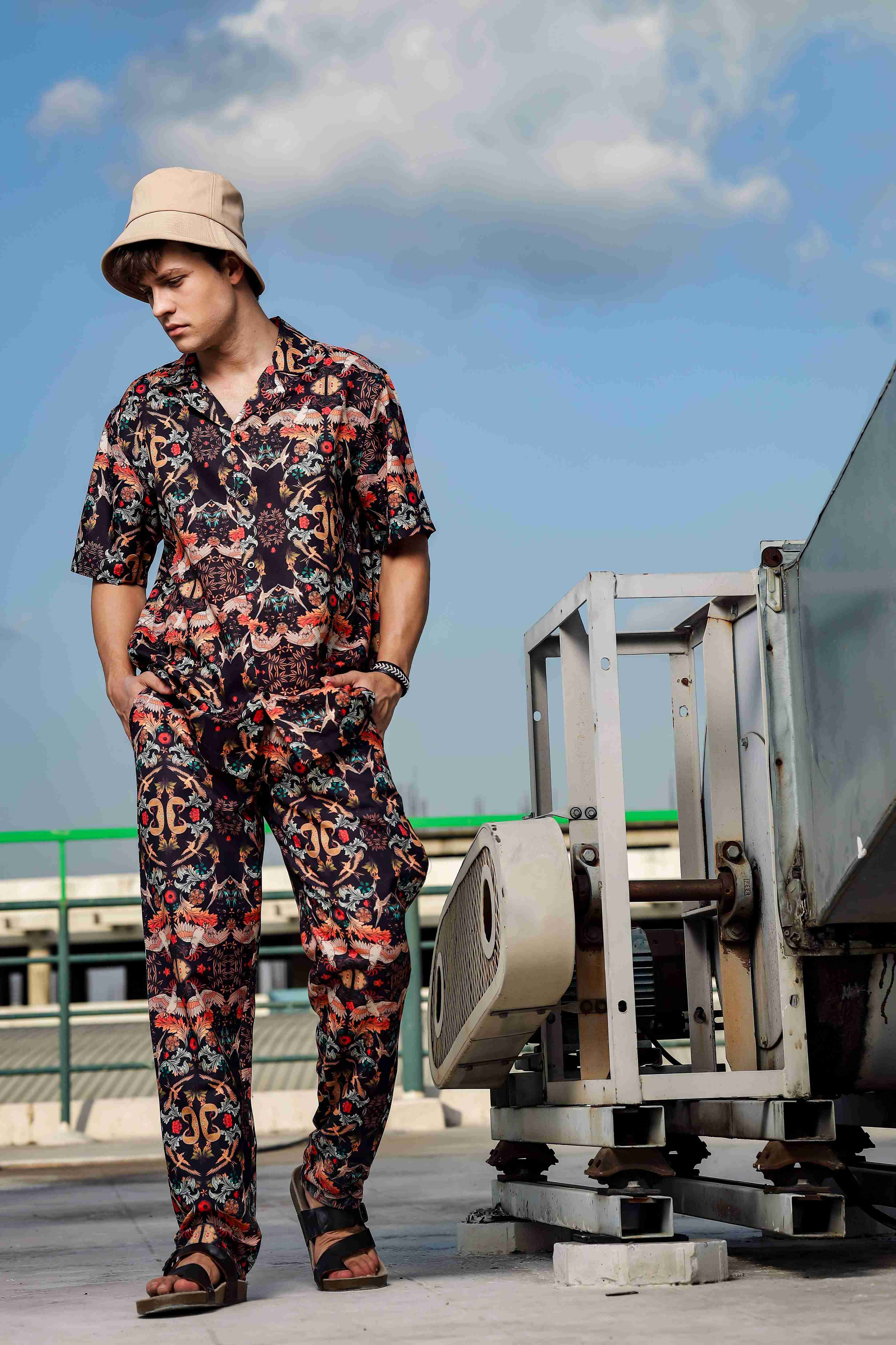 Abstract Printed Relaxed Fit Co-ord Set