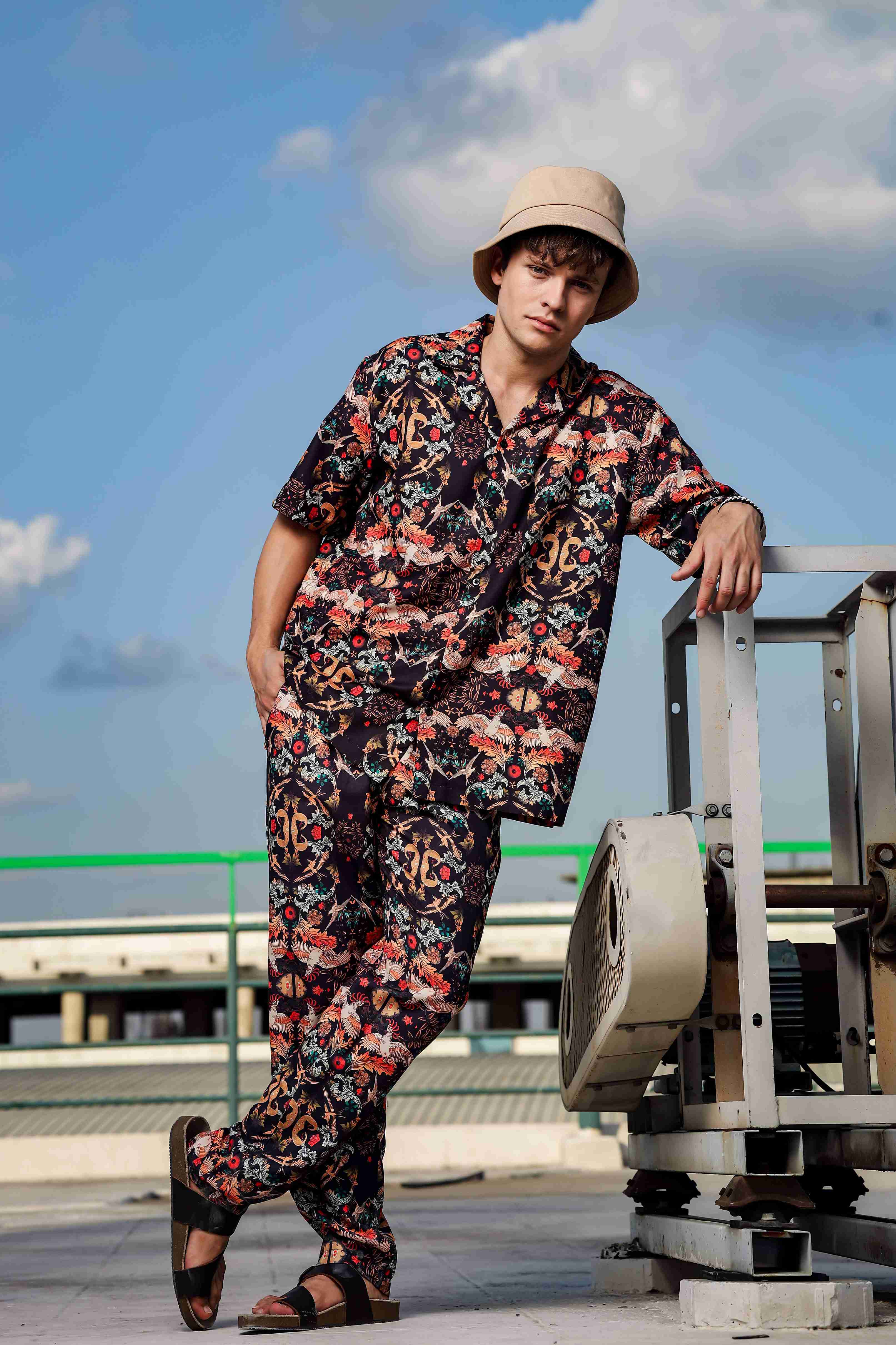 Abstract Printed Relaxed Fit Co-ord Set